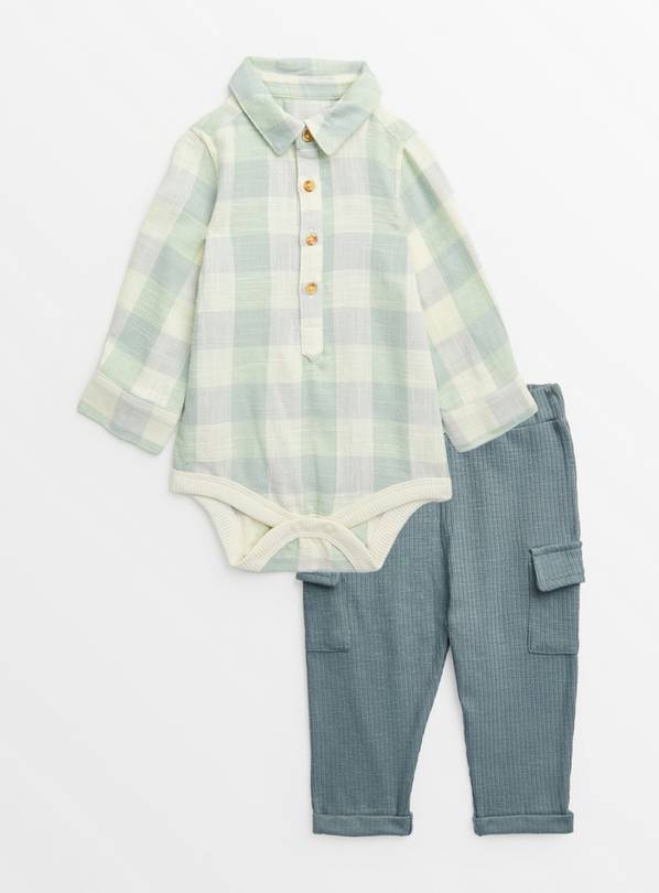 Check Bodysuit & Trousers 9-12 months